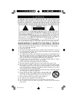 Preview for 2 page of Emerson CKD1100, CKD1100BL, CKD1100GN, Owner'S Manual