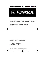 Emerson CKD1137 Owner'S Manual preview