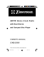 Preview for 1 page of Emerson CKD2300 Owner'S Manual