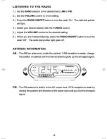 Preview for 13 page of Emerson CKS1851C Owner'S Manual