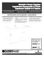 Preview for 1 page of Emerson CLISETMAID SSO2DW Installation Instructions Manual