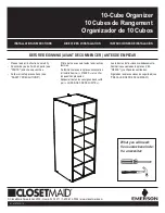 Preview for 1 page of Emerson ClosetMaid 10-Cube Organizer Installation Instructions Manual