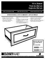 Emerson CLOSETMAID 10 in. Drawer Installation Instructions Manual preview