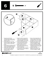 Предварительный просмотр 10 страницы Emerson Closetmaid 1043 Assembly Manual