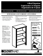 Preview for 1 page of Emerson ClosetMaid 4-Shelf Organizer Installation Instructions Manual