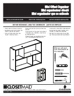 Preview for 1 page of Emerson CLOSETMAID Mini Offset Organizer Installation Instructions Manual