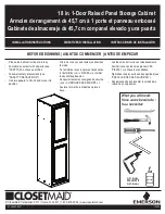 Preview for 1 page of Emerson CLOSETMAID Installation Instructions Manual