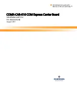 Emerson COMX-CAR-610 COM Express Installation And Use Manual preview