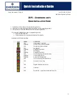 Emerson Copeland EazyCool ZXxE series Quick Installation Manual предпросмотр