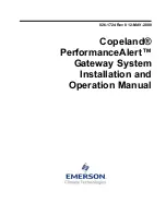 Emerson Copeland PerformanceAlert Installation And Operation Manual preview