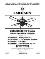 Emerson CORNERSTONE CF1AB01 Owner'S Manual preview