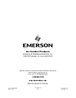 Предварительный просмотр 20 страницы Emerson CORNERSTONE CF1AB01 Owner'S Manual