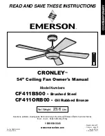 Emerson Cronley CF411BS00 Owner'S Manual preview