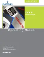 Предварительный просмотр 1 страницы Emerson DCX S Operating Manual