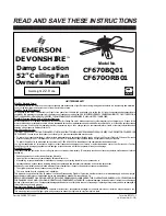 Emerson DEVONSHIRE CF670BQ01 Owner'S Manual предпросмотр