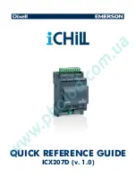 Preview for 1 page of Emerson Dixell iChill ICX207D Quick Reference Manual