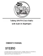 Emerson Dora the Explorer DTE810 Owner'S Manual preview