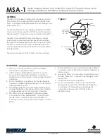 Emerson EASYHEAT MSA-1 Installation & Operation Instructions предпросмотр