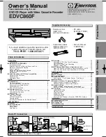 Preview for 1 page of Emerson EDVC860F Owner'S Manual