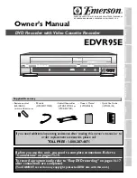 Preview for 1 page of Emerson EDVR95E Owner'S Manual