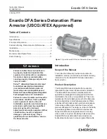 Предварительный просмотр 1 страницы Emerson Enardo DFA Series Instruction Manual