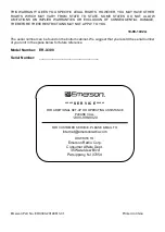 Preview for 14 page of Emerson ER-X300 Owner'S Manual