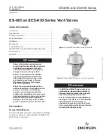 Emerson ES-805 Series Instruction Manual предпросмотр