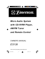 Предварительный просмотр 1 страницы Emerson ES128 Owner'S Manual