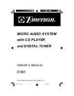 Preview for 1 page of Emerson ES50 Owner'S Manual