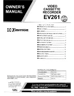 Emerson EV261 Owner'S Manual предпросмотр