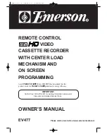 Preview for 1 page of Emerson EV477 Owner'S Manual