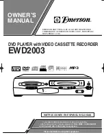 Emerson EWD2003 Owner'S Manual preview
