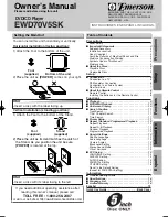 Emerson EWD70V5SK Owner'S Manual preview