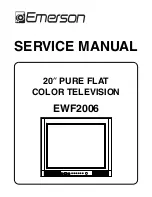 Предварительный просмотр 1 страницы Emerson EWF2006 Service Manual