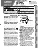 Emerson EWV401A Owner'S Manual предпросмотр