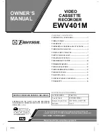 Emerson EWV401M Owner'S Manual preview