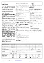 Preview for 1 page of Emerson EX4 Operating Instructions Manual