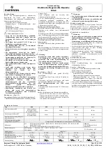 Preview for 2 page of Emerson EX4 Operating Instructions Manual