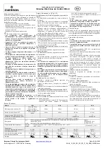 Preview for 3 page of Emerson EX4 Operating Instructions Manual