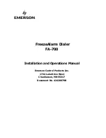 Preview for 1 page of Emerson FA-700 Installation And Operation Manual