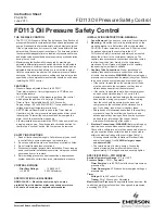 Preview for 1 page of Emerson FD113 Instruction Sheet