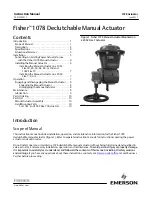 Предварительный просмотр 1 страницы Emerson Fisher 1078 Instruction Manual