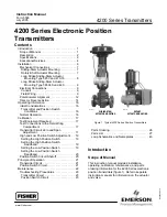 Предварительный просмотр 1 страницы Emerson Fisher 4200 Series Instruction Manual