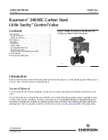 Preview for 1 page of Emerson Fisher Baumann Little Scotty 24000C Instruction Manual