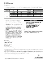 Preview for 2 page of Emerson Fisher G101 Series Instruction Manual