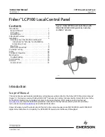 Preview for 1 page of Emerson Fisher LCP100 Instruction Manual
