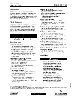 Preview for 1 page of Emerson FISHER MR108 Series Installation Manual