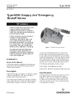 Preview for 1 page of Emerson Fisher Snappy Joe N550 Instruction Manual