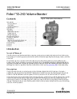 Preview for 1 page of Emerson Fisher SS-263 Instruction Manual