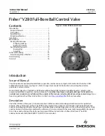 Предварительный просмотр 1 страницы Emerson Fisher V280 Instruction Manual